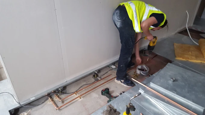 Under-floor pipework